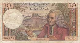 RARE Billet 10 F Voltaire Du 6-8-1964 FAY 62.10 Alph. W.101 - 10 F 1963-1973 ''Voltaire''