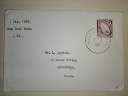 Irlande Lettre 1969 Changement Tarif De La Poste Irelandcover New Post Rate 6d - Briefe U. Dokumente