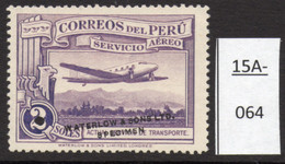 1936 Airmail 2S Aircraft Waterlow Salesmen's Proof / Specimen In Unissued Colour. Mint No Gum - Perú