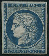 ** N°4 25c Bleu, Petites Marges, Fraicheur Postale - B - 1849-1850 Ceres