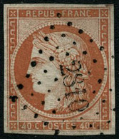 Obl. N°5 40c Orange, Signé Calves - TB - 1849-1850 Ceres