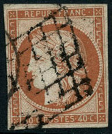 Obl. N°5 40c Orange, Signé JF Brun - TB - 1849-1850 Ceres