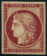 ** N°6F 1F Carmin, Réimp - TB - 1849-1850 Ceres