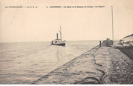 CARTERET - Le Quai Et Le Bateau De Jersey " Le Cygne " - Très Bon état - Carteret