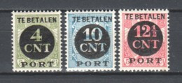 Netherlands 1924 PORTO NVPH P65-67-68 MNH (READ) - Tasse