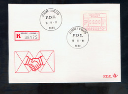 België FDC ATM6 Perfect - Lettres & Documents