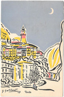 Autographe De La Peintre GENEVIEVE GALLIBERT Mas "GALLI"  à VENCE - Sur Carte De Voeux 1957 Représentant TENDE (ALPES Mm - Autógrafos
