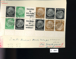 Deutsches Reich, Briefstück Aus Gebrauchspost Mit Zusammendruck: W 59, W 71, W 75, W 93, K 21, K 22 - Se-Tenant