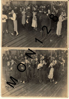 GISORS (27) 21 AVRIL 1935 - BAL ORCHESTRE SALLE DES FETES -2 PHOTOS D'EPOQUE 17X12CMS-PHOTOGRAPHE F.OUTREQUIN LEGOUPIL - Lugares