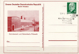 DDR GDR RDA -  W.U. Getriebewerk Und Getreidesilo Pritzwalk  (MiNr: PP 09/10-68) 1968 - Gest Used Odl - Private Postcards - Used