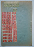 Bulgaria 1950s Veterinary Certificate For Animal & Products Many Fiscal Revenue Stamps (m500) - Briefe U. Dokumente