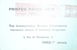 H 26 Lettre 1939 Université Ocklaoma Pour Conférence à Paris - Briefe U. Dokumente