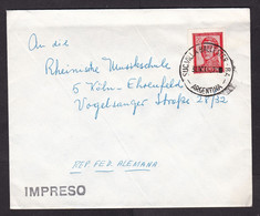 Argentina: Cover To Germany, 1982, 1 Stamp, History, Cancel Villa Ballester (minor Crease) - Cartas & Documentos