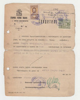 Bulgaria 1946 Sofia Municipality Doc. Receipt W/Fiscal Revenue Stamps (15802) - Covers & Documents