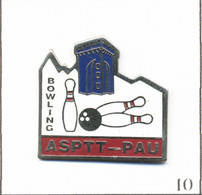 Pin's Sport - Bowling / Association Sportive PTT De Pau (64). Non Estampillé. Métal Peint. T850-10 - Bowling