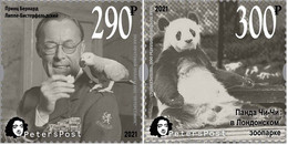 Russia 2021 Peterspost 60 Ann Of WWF 19612021 Panda In London Zoo Prince Bernhard Lippe-Biesterfeld Set Of 2 Stamps Mint - Ongebruikt