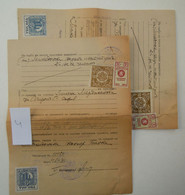 Bulgaria 1940s Lot 2 Document With Bulgarian Fiscal Revenue Stamps (m711) - Lettres & Documents