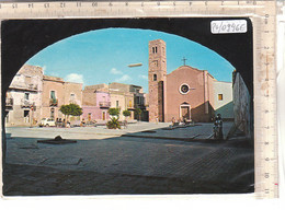 PO0996E# CAGLIARI - PORTOSCUSO - PIAZZA E CHIESA PARROCCHIALE - AUTO FIAT 500  VG - Cagliari