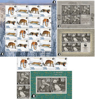 Russia 2021 Peterspost 60 Ann Of WWF Panda In London Zoo Prince Bernhard Super Full Set Of 6 Stamps Block And 3 Sheetlet - Unused Stamps