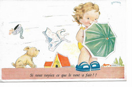 L83A300 - Bébé Et Son Chiot - "Si Vous Voyiez Ce Que Le Vent A Fait!!" - Illustrateur Janser - Ed Séphériadès - Janser