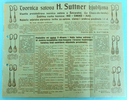 WATCH FACTORY - H. SUTTNER (LJUBLJANA) SLOVENIA Orig. Vintage Catalog * Usine De Montres Uhrenfabrik Fabbrica Di Orologi - Reclamehorloges