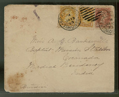 Canadá, 1893, Toronto-India - Covers & Documents