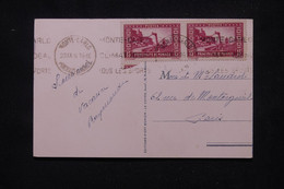 MONACO - Affranchissement En Paire Sur Carte Postale Pour Paris - L 110311 - Brieven En Documenten