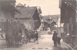Gstaad Post - Carte Originale Envoyée En 1997- Plis Et Déchirure Voir Scanner - Diligence - Poste Fédérale - - Gstaad