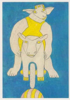 Cpm 1741/015 ERGON - Cirque - L'homme Sur Son Mouton - Équilibriste - Bête - Tête - Bicycle - Illustrateurs Illustrateur - Ergon