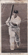 Prominent Cricketers 1938  - 9 Laurence Fishlock, Surrey  - Ogden's  Cigarette Card - Original - Photograph - Cricket - Ogden's