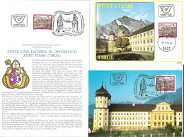 1900o: Zisterzienser- Stift 6422 Stams In Tirol, Belegsammlung Sonderstempel (2 Scans)+ 2 Briefmarken Postfrisch - Stams