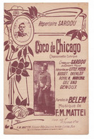 Coco De Chicago, Répertoire Sardou, Belem, F.M. Mattei, Illustrateur Maquis, Piano - Chant - Song Books