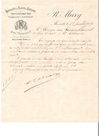 13 Marseille Lettre + Enveloppe En-tête Maison Mary Bld National Spécialité De Raisins à Boissons Et Fruits 1889 - 1800 – 1899