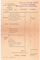 Bulletin De Paye Du Directeur Régional De La Méridionale Des Combustibles Mines De La Grand'Combe En 1943 - 1900 – 1949