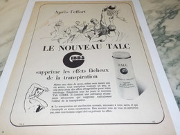 ANCIENNE PUBLICITE APRES L EFFORT LE NOUVEAU TALC  GIBBS 1952 - Sin Clasificación