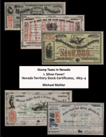 Stamp Taxes In Nevada I. Silver Fever! Nevada Territory Stock Certificates, 1863–4 - Altri & Non Classificati