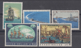 Greece, Boats Ships 1969 Mi#1010-1014 Mint Never Hinged - Schiffe