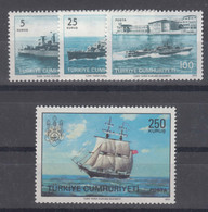 Turkey, Boats Ships 1973 Mi#2290-2293 Mint Never Hinged - Bateaux