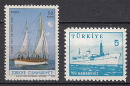 Turkey, Boats Ships 1959,1968 Mi#1698,2100 Mint Never Hinged - Ships