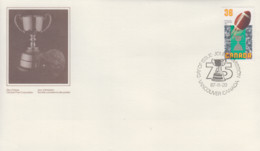 Enveloppe  FDC  1er  Jour   CANADA     75éme  Finale  De  La   COUPE  GREY     VANCOUVER   1987 - 1981-1990