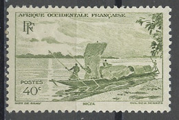 AOF - Französisch Westafrika - French West Africa 1947 Y&T N°26 - Michel N°26 Nsg - 40c Pirogue Sur Le Niger - Ungebraucht