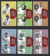 AUSTRALIA *** NEW 2021 LEGENDS OF CRICKET SET OF 6 SELF ADHESIVE MARGINAL UNMOUNTED MINT MNH (**) - Ungebraucht