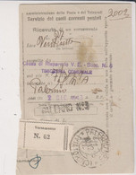 Amgot Ricevuta Di Vesamento- Palermo 2.12.1943-Viaggiata Italy Italia - Occ. Anglo-américaine: Sicile