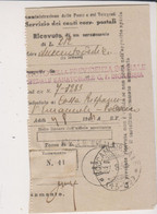 Amgot Ricevuta Di Vesamento-Roccamonreale 7.8..1944-Viaggiata Italy Italia - Britisch-am. Bes.: Sizilien