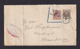 1898 - Mischfrankatur Mit Überdruckmarke Auf Brief Ab San Juan Nach Hamburg - Puerto Rico