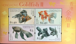 Hong Kong 2005 Goldfish Fish Sheetlet MNH - Poissons