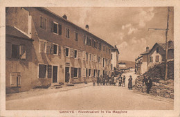 10570 "(VI) ROANA - CANOVE - RICOSTRUZIONI IN VIA MAGGIORE" ANIMATA. CART SPED 1922 - Vicenza