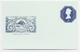 ENGLAND ENTIER POST CARD 9P THE CONQUEST MOUNT EVEREST EXPEDITION HIMALAYA 25TH ANNIVERSARY 1953 .1978 TIRAGE 500 - Escalada