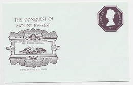 ENGLAND ENTIER POST CARD 7P THE CONQUEST MOUNT EVEREST EXPEDITION HIMALAYA 25TH ANNIVERSARY 1953 .1978 TIRAGE 500 - Climbing