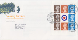 Enveloppe  FDC  1er  Jour   GRANDE  BRETAGNE   Bloc   Feuillet   Un Siécle  De  Records  De  Vitesse  Britanniques  1998 - 1991-2000 Decimal Issues